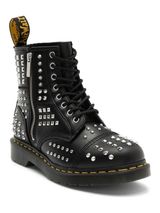 Dr. Martens 1460 Black Atlas Studded Zip Boots Women’s 7 UK 5 NWOB Photo 0