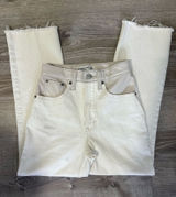 Abercrombie and Fitch White High-Rise Women's Jeans - 90s Straight Leg Photo 0