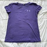 Under Armour Womens Size XS‎ Loose HEATGEAR Short Sleeve T-Shirt Tee Purple Gym Photo 0