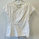 Le Sarte Pettegole White Cotton Blend V-Neck Wrap Blouse‎ Made in Italy Size 46 Photo 0