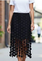 NWOT ~ Women's Black Boho Fringe Long Skirt with Mini Skirt Underneath ~ MEDIUM Photo 0