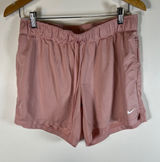 Nike Dri Fit Women Pink Athletic Shorts Drawstring Logo Size M running yoga Photo 0