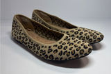 Old Navy Women’s Leopard Print Knit Ballet Flats Size 11 Tan Black Photo 0