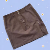 Vintage Y2K utility mini skirt coastal indie sleaze cargo mini skirt size XL 🤎 Photo 0