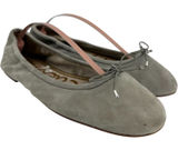 Sam Edelman Felicia Ballet Flats Suede Cushioned Bow Slip On Gray 8 Photo 0