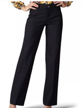 Lee® Women Flex Motion Trouser Pants, Black, size 12, NWT Photo 0