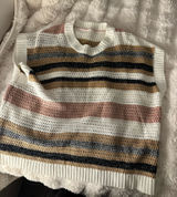 Cute fall sweater blouse striped top. Multiple Photo 0