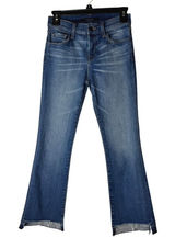 J Brand Jeans Womens 24 Blue Denim Faded Chewed Hem Flare Leg‎ Streetwear Edgy Photo 0