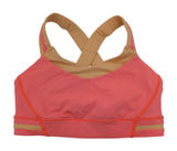 Lululemon‎ Rack Pack Sports Bra Pink Orange Colorblock Cross Back Womens Size 6 Photo 0