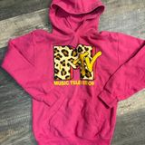 Y2K Style MTV‎ Leopard Print Pink Graphic Hoodie Sweatshirt Photo 0