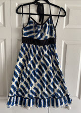 Maeve Anthropologie Womens‎ Small Blue Halter Kateye Babydoll Dress Y2K Photo 0