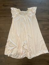 Vintage Miss Elaine Light Pink Lace-Trim Nightgown, Size Medium Photo 0
