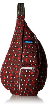 Kavu Rope Sling Crossbody Bag Raccoon Print Multi-Pockets Hike Travel Comfort Photo 0
