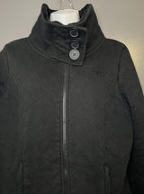 The North Face Caroluna Coat Women Lrg Black Quilted Fleece Lined Zip Jacket Photo 0