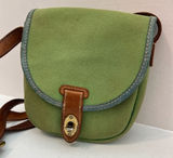 Fossil Austin Flap Bag Messenger Green Leather Adjustable Crossbody Photo 0