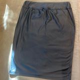 Black faux leather knee length skirt Photo 0