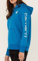 Carhartt Women's Blue & White Hoodie Size M Photo 0