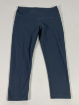 Yogalicious Leggings Womens Medium Blue Cropped Lattice Ankle Yoga Pants‎ Gym Photo 0