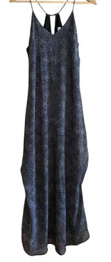 Old Navy halter neck black white polka dotted maxi summer dress women's size XS Photo 0