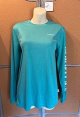 Magellan Outdoors Fish Gear Women's Size S Boyfriend Fit Teal Moisture Wicking Logo Shirt Photo 0