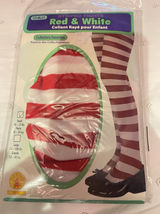Child Red‎ White Stripe Tights opaque girl pantyhose costume Size Small 40-55lbs Photo 0
