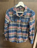 PATAGONIA Long Sleeve FJORD Flannel Shirt Cabin Time Stone Blue women's XS‎ Photo 0