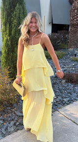 Maxi Dress Shein Yellow Photo 0