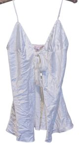 Victoria’s Secret 90s Silk Babydoll Tie Front Slip Dress Medium White Lingerie Photo 0