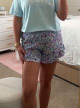 Floral Ruffle Shorts Multi Size M Photo 0
