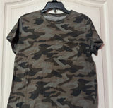 Arizona Jean Company Women’s Camo Short-Sleeve Pocket Tee - Olive/Black Photo 0