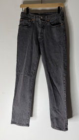 Levi's 501 faded‎ black jeans size 26x28 Photo 0
