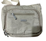Baggallini Organizer‎ Bag Crossbody Messenger Multi Pockets Beige Designer EUC Photo 0