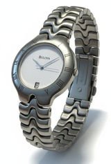 Bulova Ladies Silver Tone Quartz Watch Roman Numerals Stainless‎ Steel Photo 0