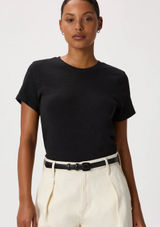 NWT Quince 100% Organic Cotton Slub Crewneck Tee black medium Photo 0