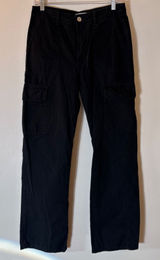 ZARA Black Cargo Pants Size 6 Photo 0