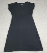 Columbia Dress Womens S Black Crew Neck T-Shirt Dress Cap Sleeve Stretch Photo 0