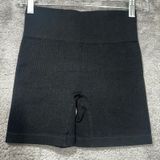 Unbranded‎ Biker Shorts Womens S Black High Waist Ribbed Seamless Athletic Photo 0