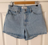 Abercrombie & Fitch 4” Mom Short High Rise Light Wash Jean Shorts Photo 0
