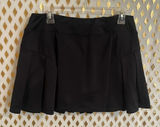Pleated skort tennis skirt shorts black goth schoolgirl size L Photo 0
