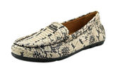 Coach Women's Snake-Print Loafers in Cream and Black Photo 0