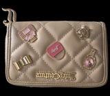 NWOT Juicy Couture Quilted Wallet with Gold Accents pecan beige zippy 6x4 Photo 0