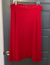 House of Harlow red A-line midi skirt XL Photo 0