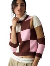 By Anthropologie Plaid Ruffle Collar Pullover Sweater Size M Photo 0