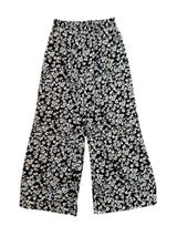 Lush Clothing Womens Wide Leg Pull On Casual‎ Pants Size Medium Black White Floral High Rise Photo 0