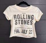 ROLLING STONES X PEOPLE OF LEISURE Women’s Rock Band Baby Tee Sz XS EUC Photo 0