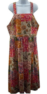 Tolani Large Devika Dress Rose Floral Jumper Midi Fit & Flare Sundress‎ Cottage Photo 0