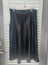 SHEIN satin black midi skirt Photo 0
