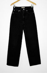 Madewell The Perfect Vintage Wide-Leg Jeans Women’s Size 25 Black High Rise Photo 0