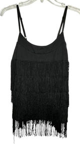 Forever‎ 21 Black Top With Layered Fringe Photo 0