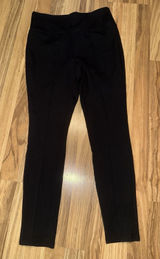 Bar III Women's Sz M Medium Black Pipe Mid Rise Pull On Dress Pants Leggings Photo 0